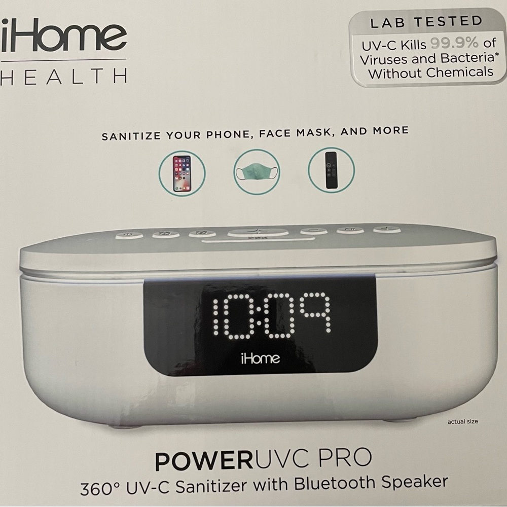 IHome Health PowerUVC Pro Sanitizer with Bluetooth Speaker